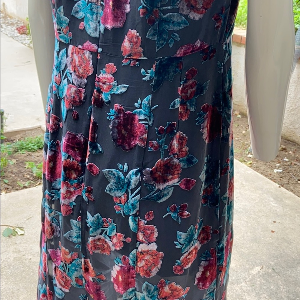 Vintage velvet silk Nanette Lepore belle floral dress gown $648 Y2K luxe - Picture 13 of 17